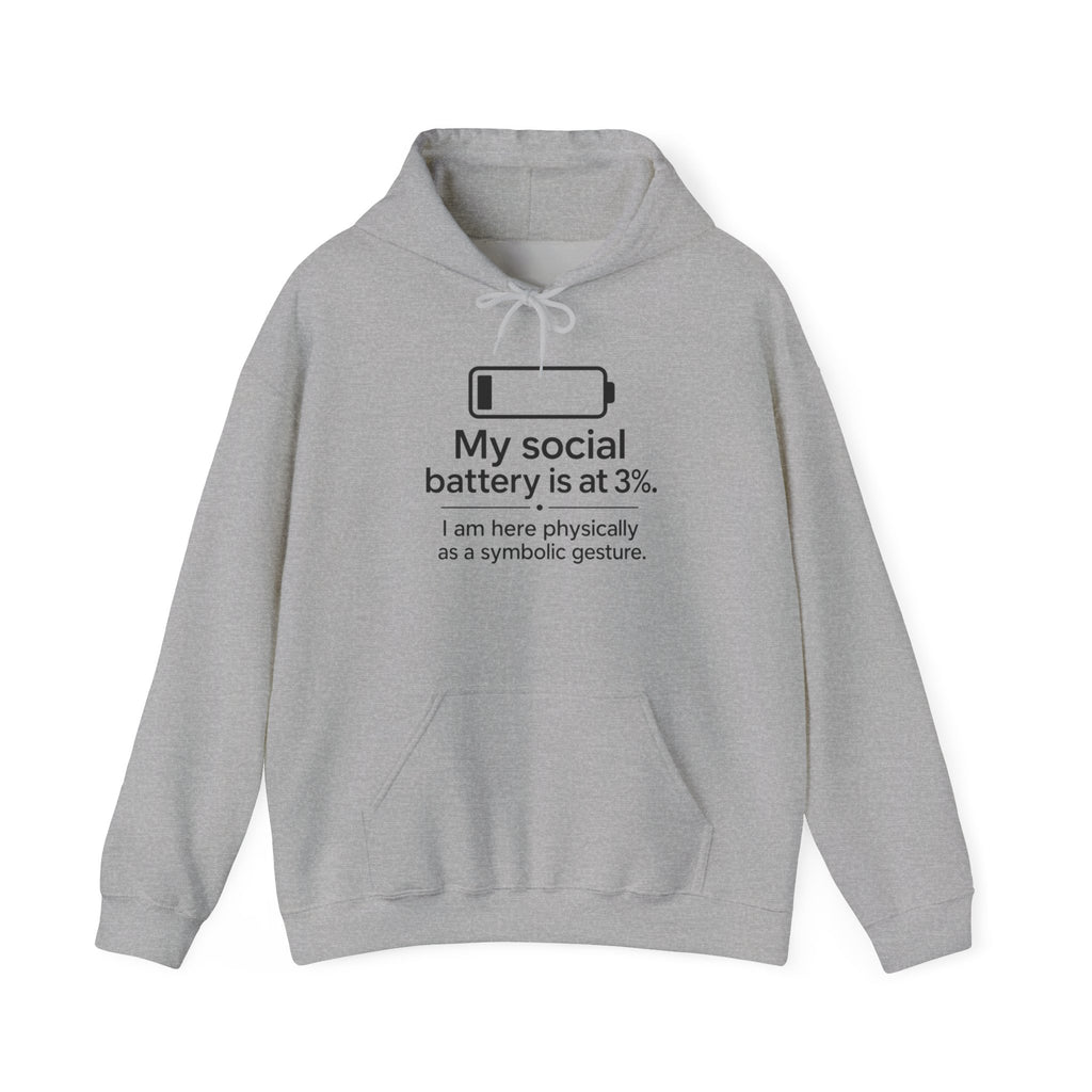 My Social Battery Hoodie — Funny Introvert Sweatshirt