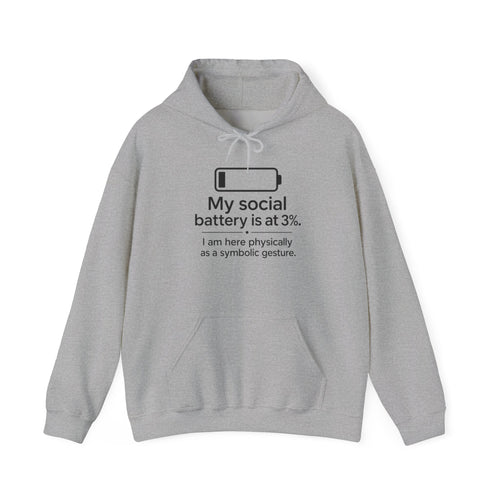 My Social Battery Hoodie — Funny Introvert Sweatshirt