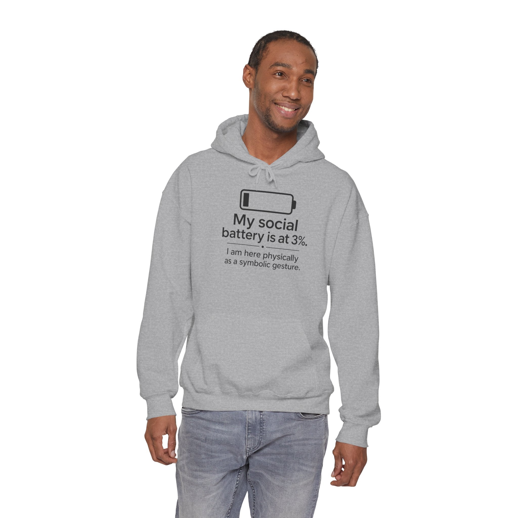 My Social Battery Unisex Heavy Blend™ Hooded Sweatshirt