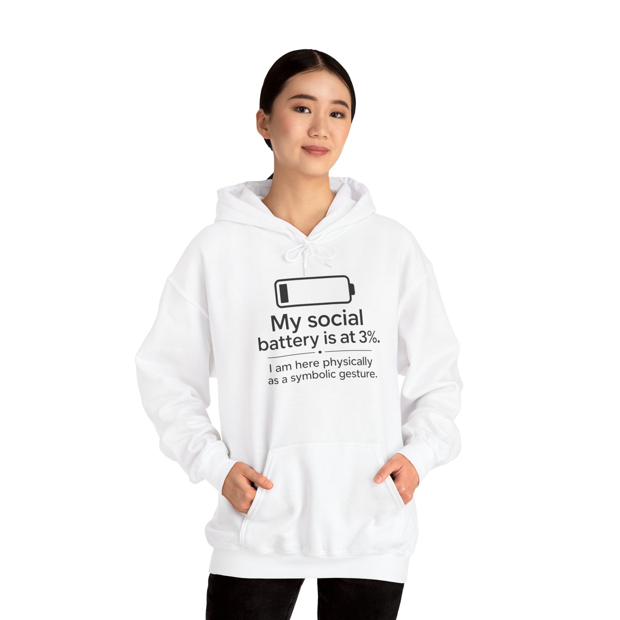 My Social Battery Unisex Heavy Blend™ Hooded Sweatshirt