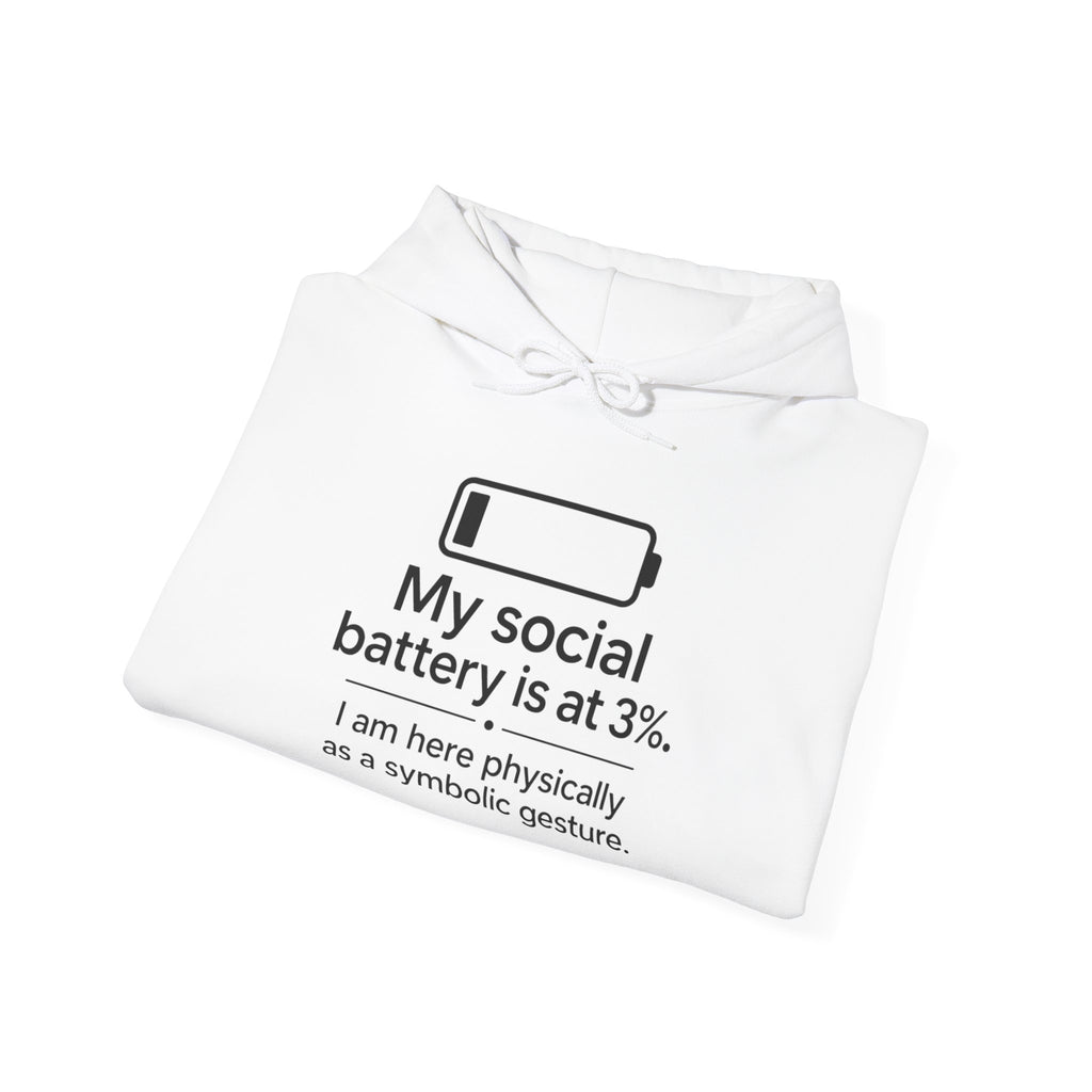 My Social Battery Hoodie — Funny Introvert Sweatshirt