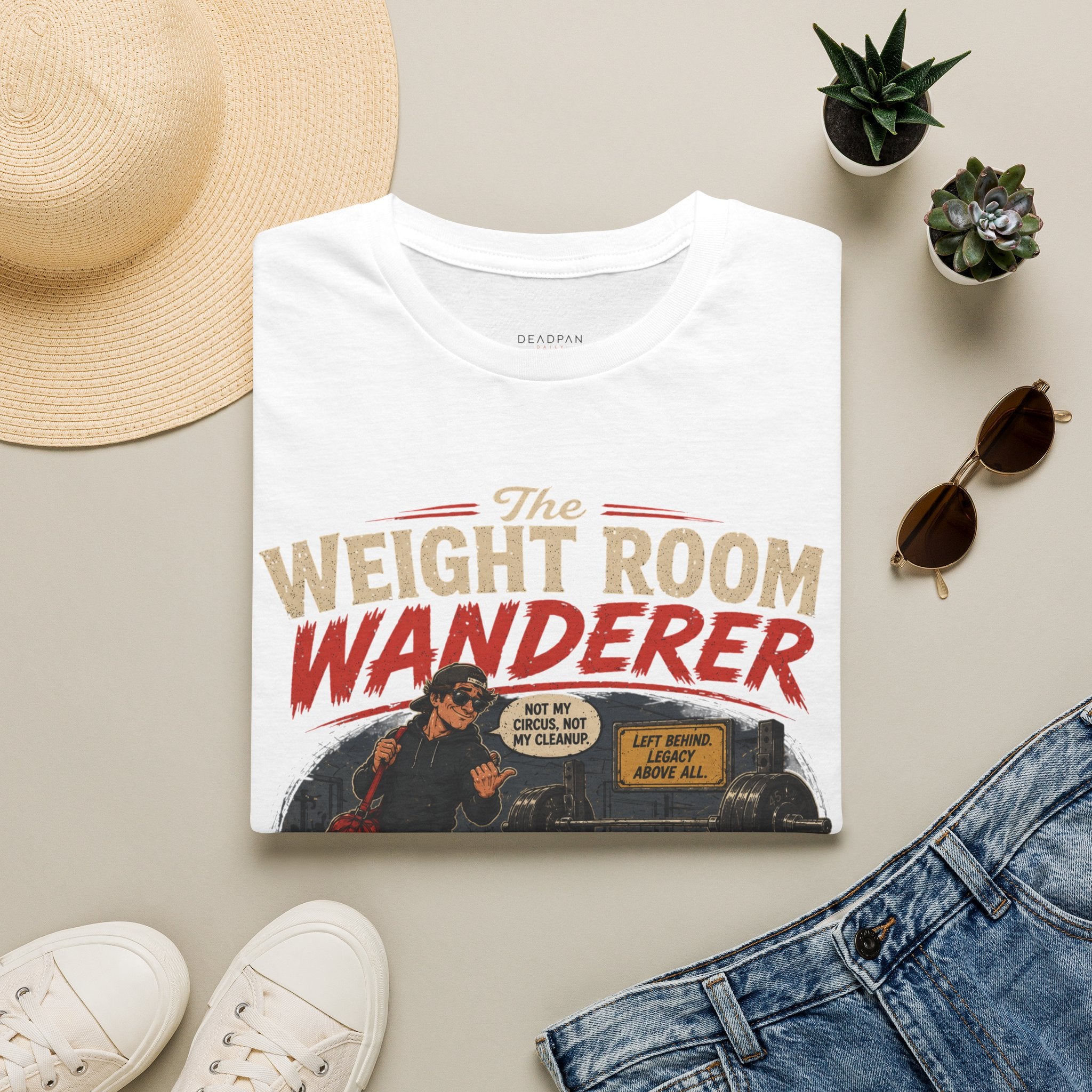 Weight Room Wanderer T-Shirt — Vintage Gym Humor Tee