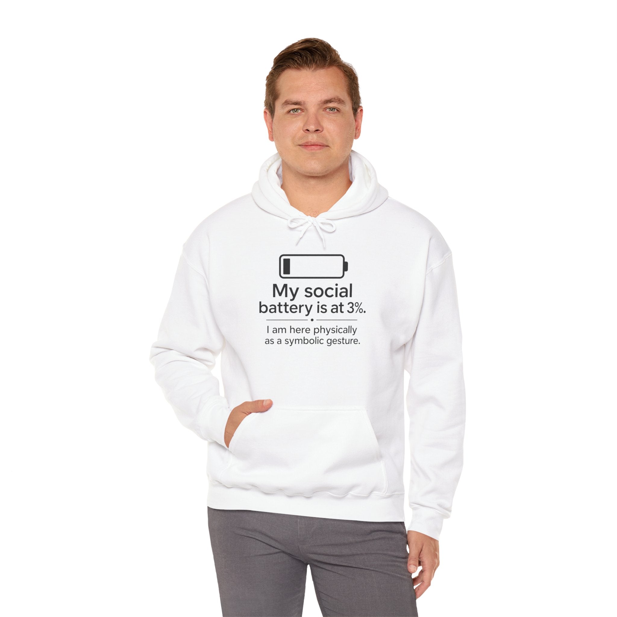 My Social Battery Unisex Heavy Blend™ Hooded Sweatshirt