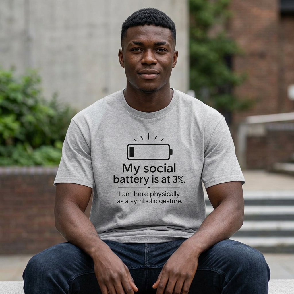 My Social Battery Tee | T-Shirt