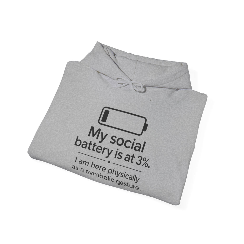 My Social Battery Hoodie — Funny Introvert Sweatshirt