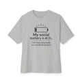 My Social Battery T-Shirt — Funny Social Energy Tee