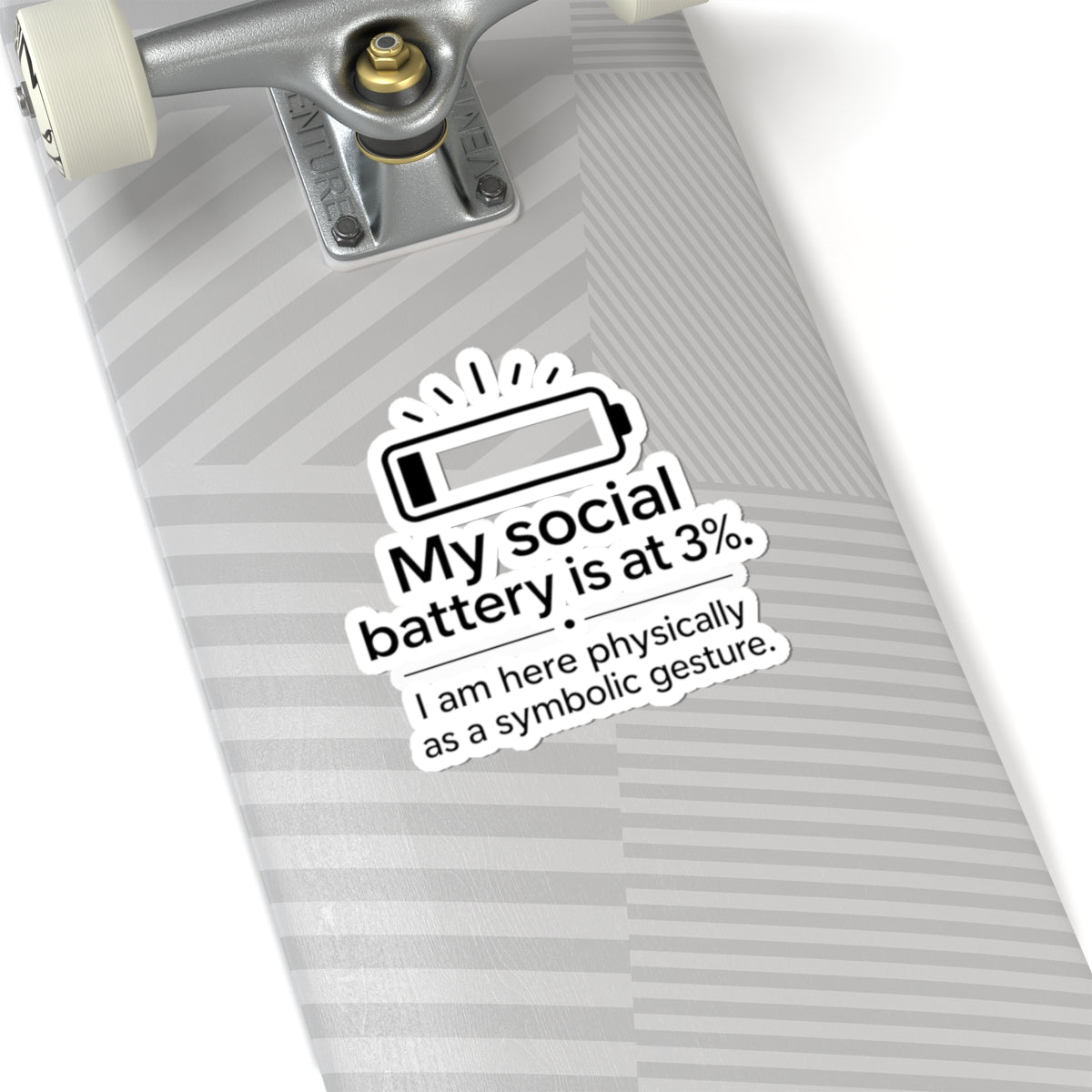 My Social Battery Kiss-Cut Stickers